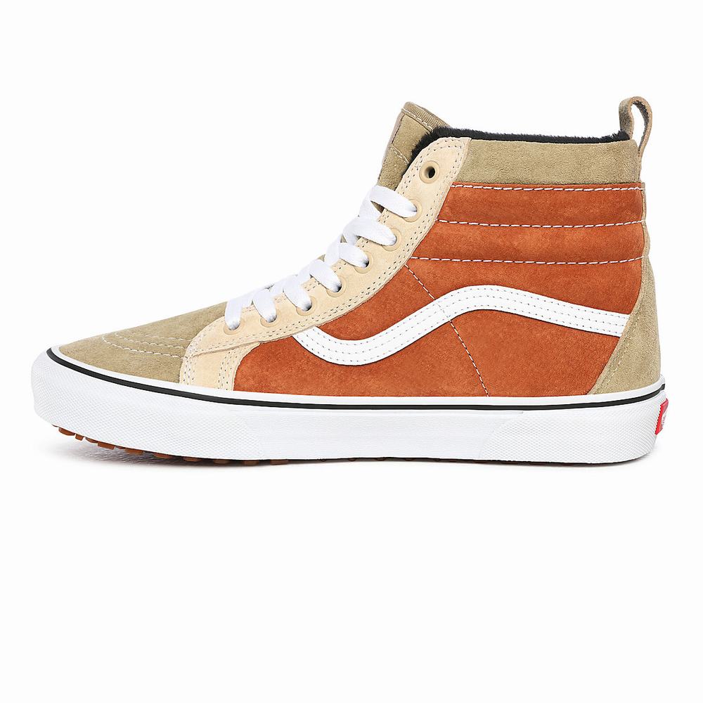 Men's Vans Sk8-Hi MTE Sneakers Beige / Orange | USA18492