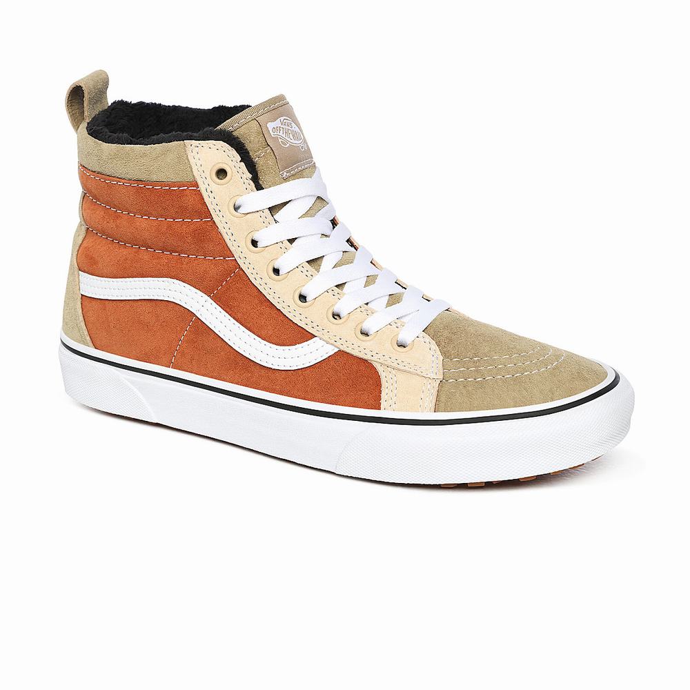 Men's Vans Sk8-Hi MTE Sneakers Beige / Orange | USA18492