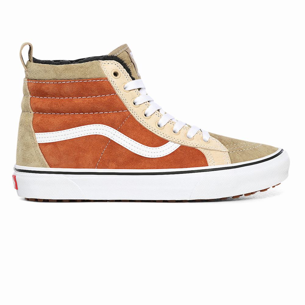 Men\'s Vans Sk8-Hi MTE Sneakers Beige / Orange | USA18492