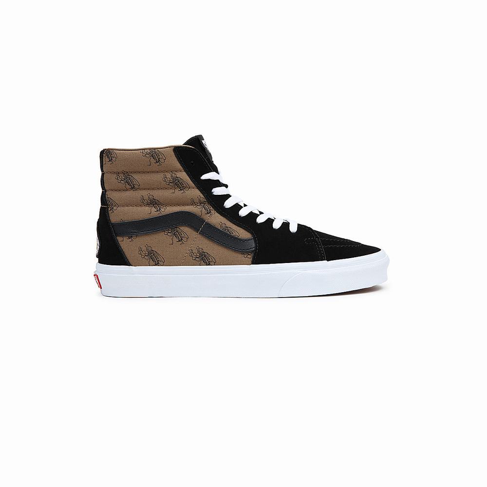 Men's Vans Sk8-Hi Sneakers Black / Brown | USA31258