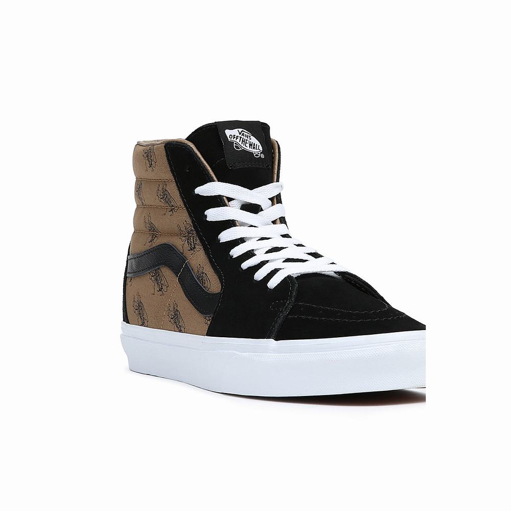 Men's Vans Sk8-Hi Sneakers Black / Brown | USA31258