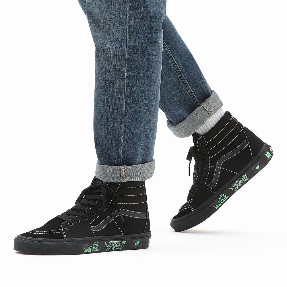 Men's Vans Sk8-Hi Sneakers Black | USA10536