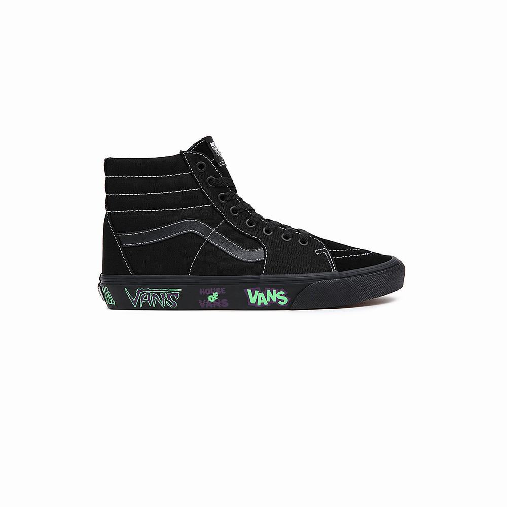 Men's Vans Sk8-Hi Sneakers Black | USA10536