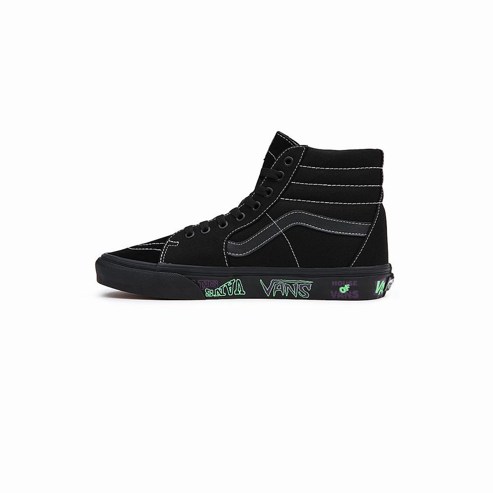 Men's Vans Sk8-Hi Sneakers Black | USA10536