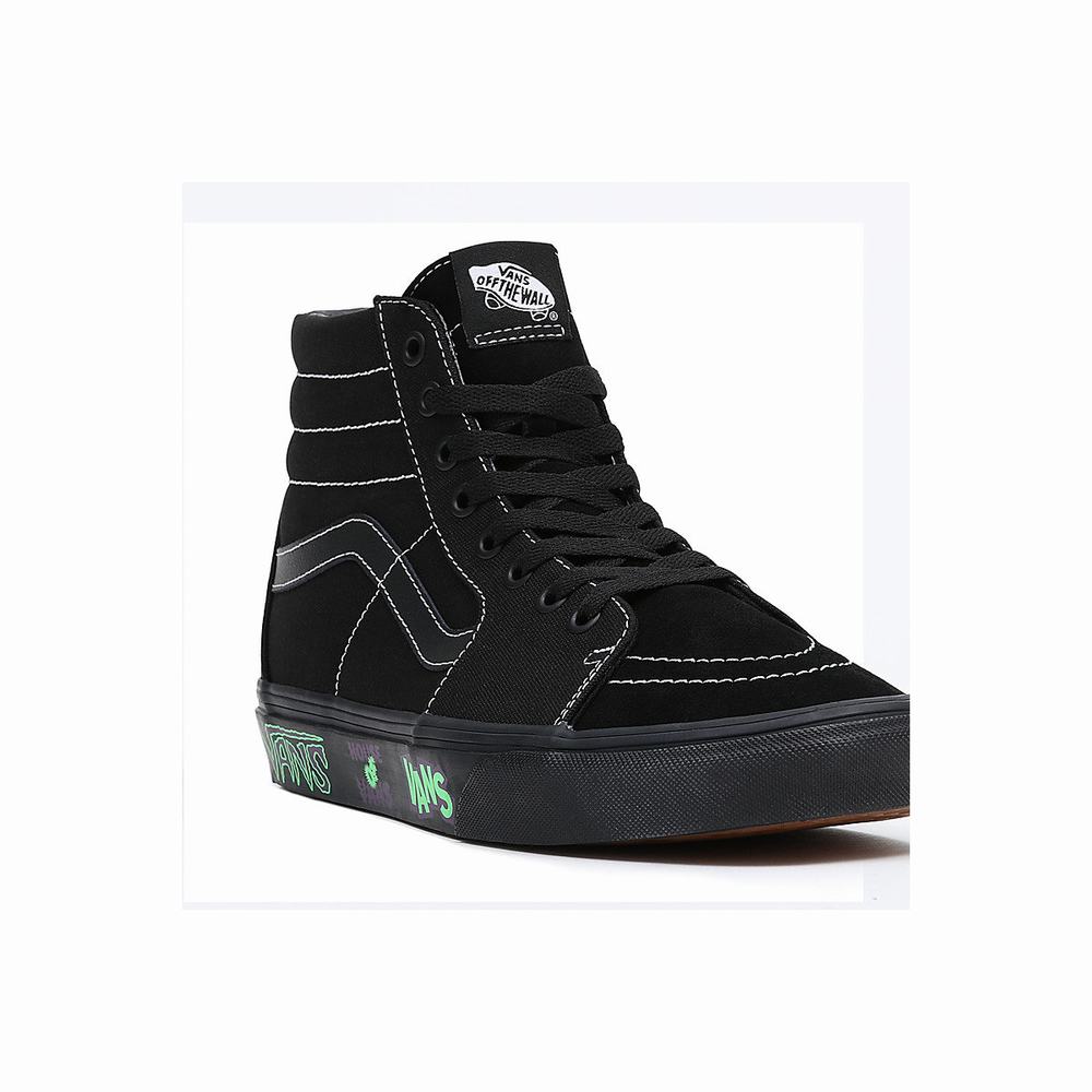 Men's Vans Sk8-Hi Sneakers Black | USA10536