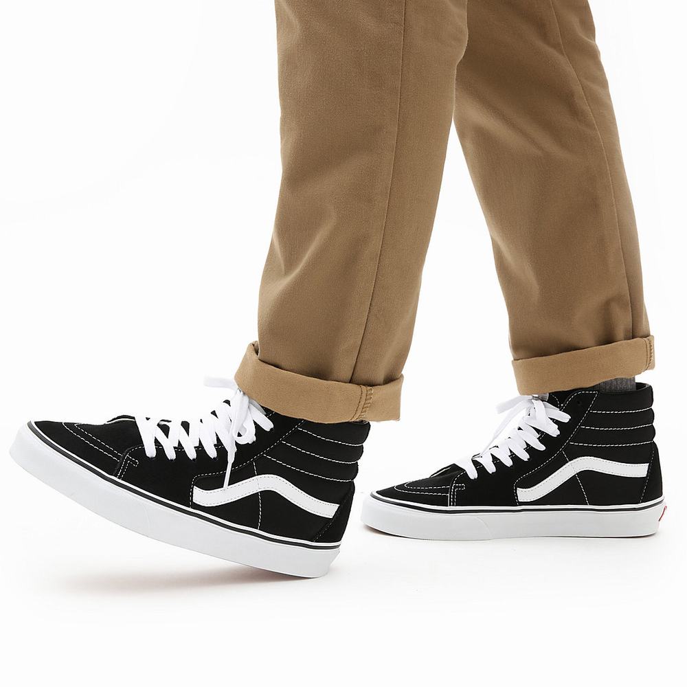 Men's Vans Sk8-Hi Sneakers Black | USA23865