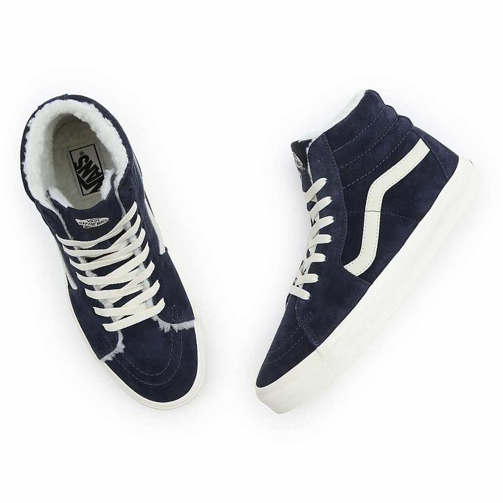 Men's Vans Sk8-Hi Sneakers Blue | USA01736