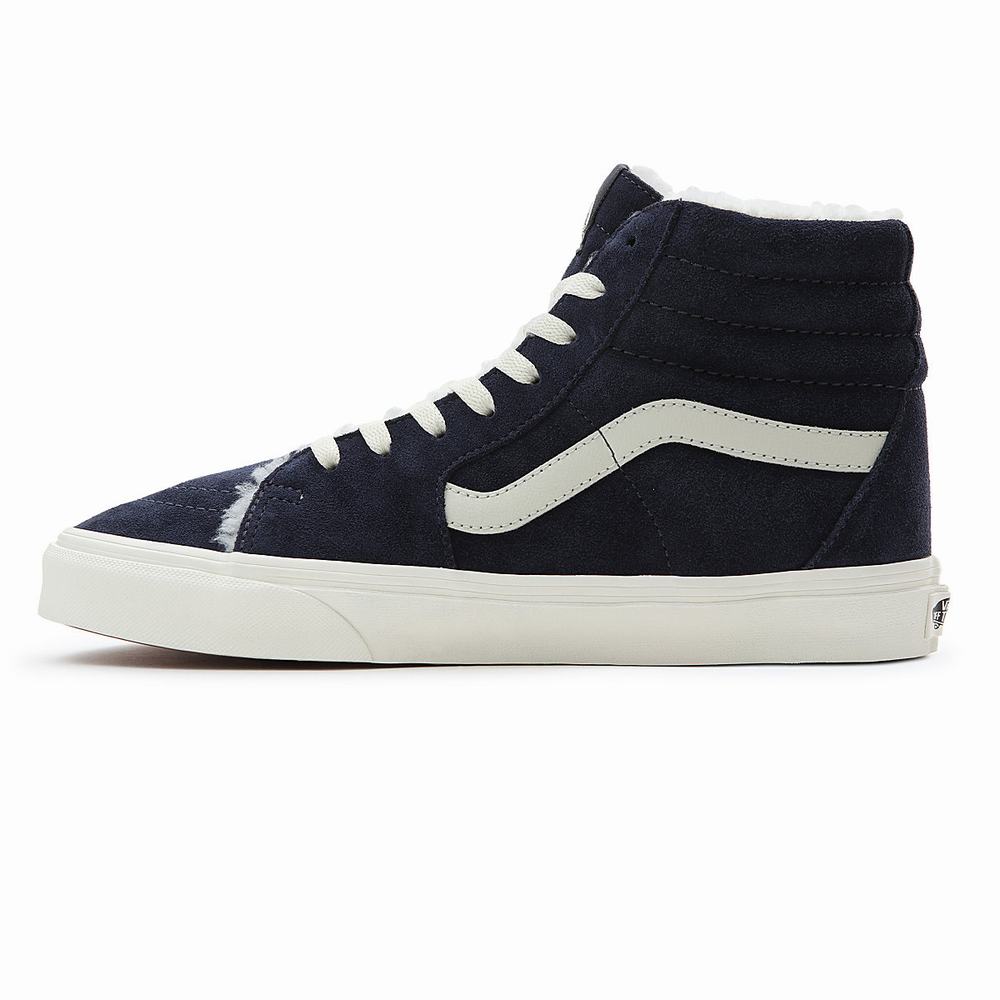 Men's Vans Sk8-Hi Sneakers Blue | USA01736