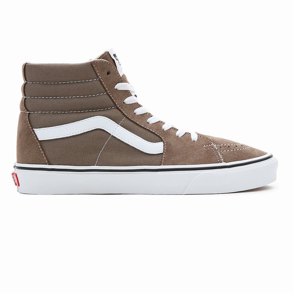 Men's Vans Sk8-Hi Sneakers Brown | USA61298