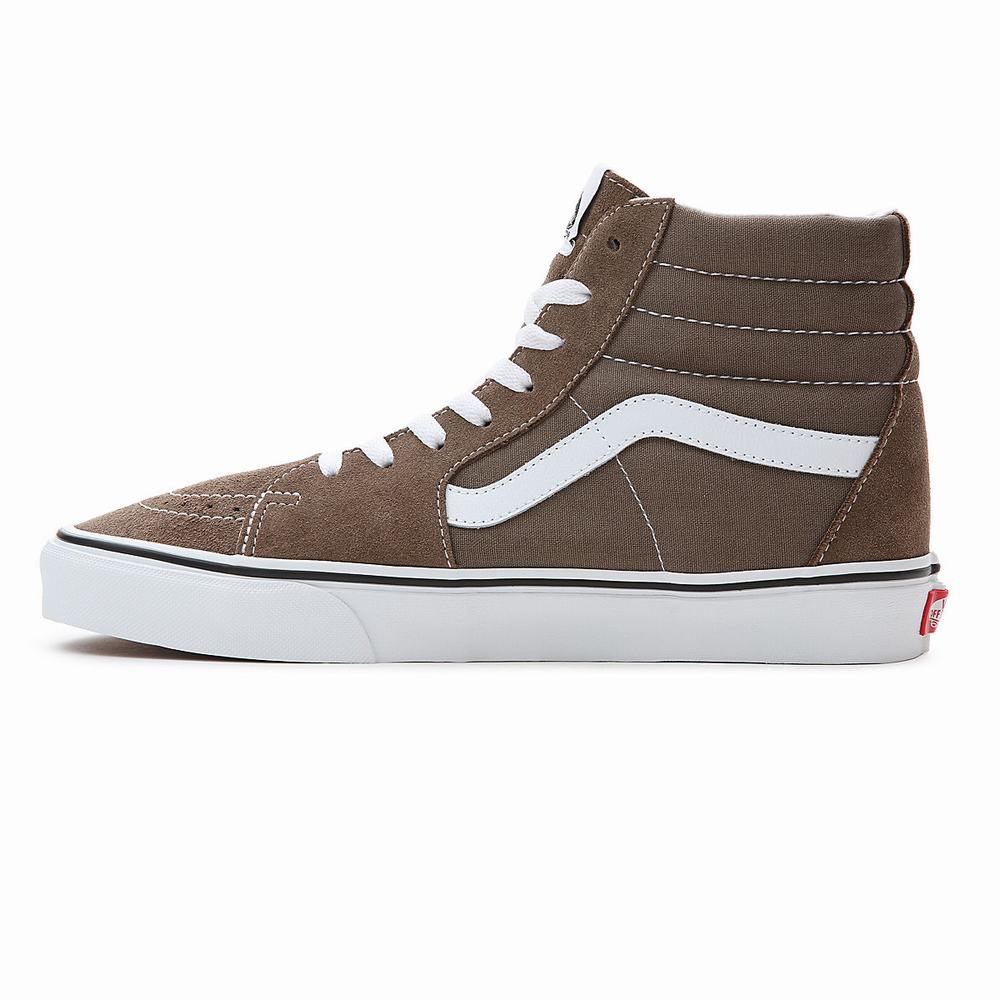 Men's Vans Sk8-Hi Sneakers Brown | USA61298