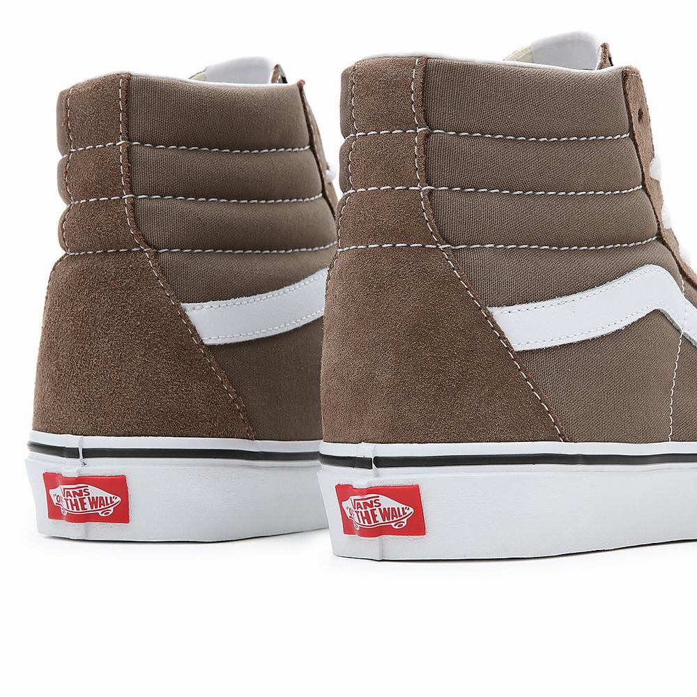 Men's Vans Sk8-Hi Sneakers Brown | USA61298