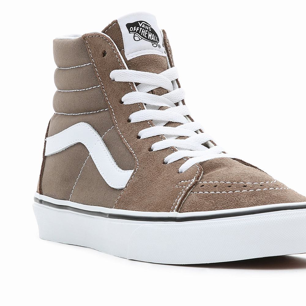 Men's Vans Sk8-Hi Sneakers Brown | USA61298