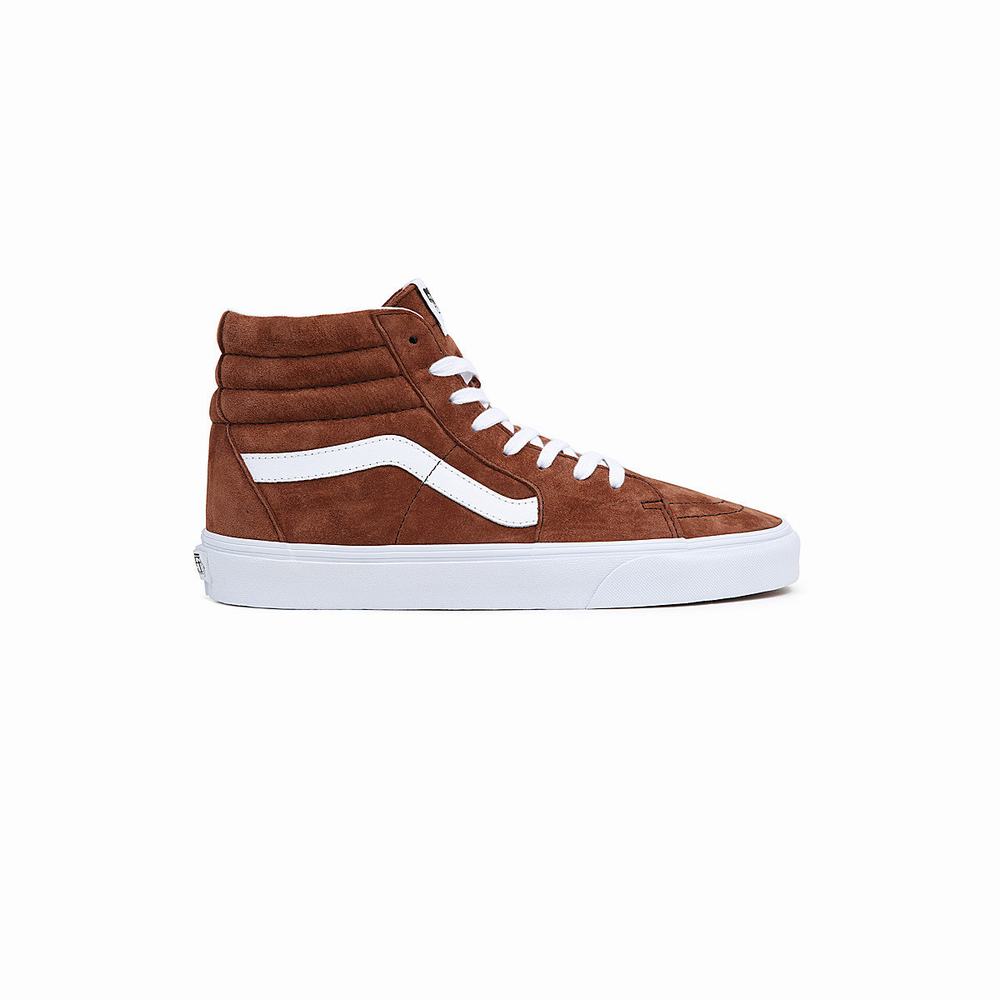 Men's Vans Sk8-Hi Sneakers Brown | USA64539