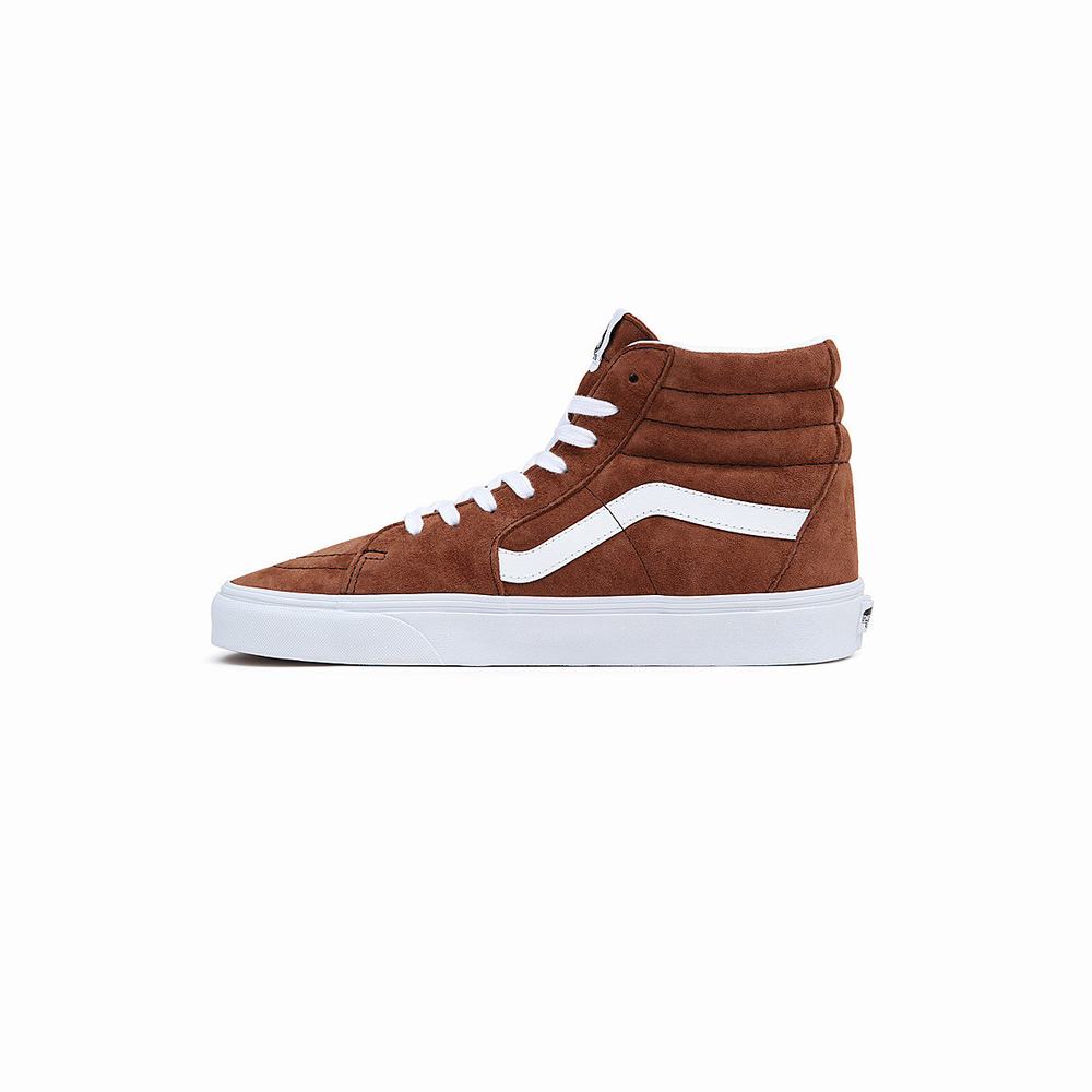 Men's Vans Sk8-Hi Sneakers Brown | USA64539