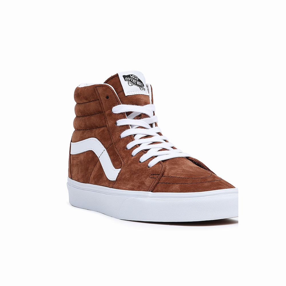 Men's Vans Sk8-Hi Sneakers Brown | USA64539