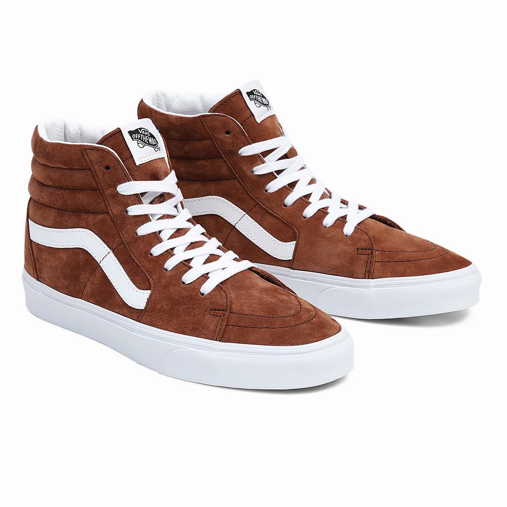 Men\'s Vans Sk8-Hi Sneakers Brown | USA64539