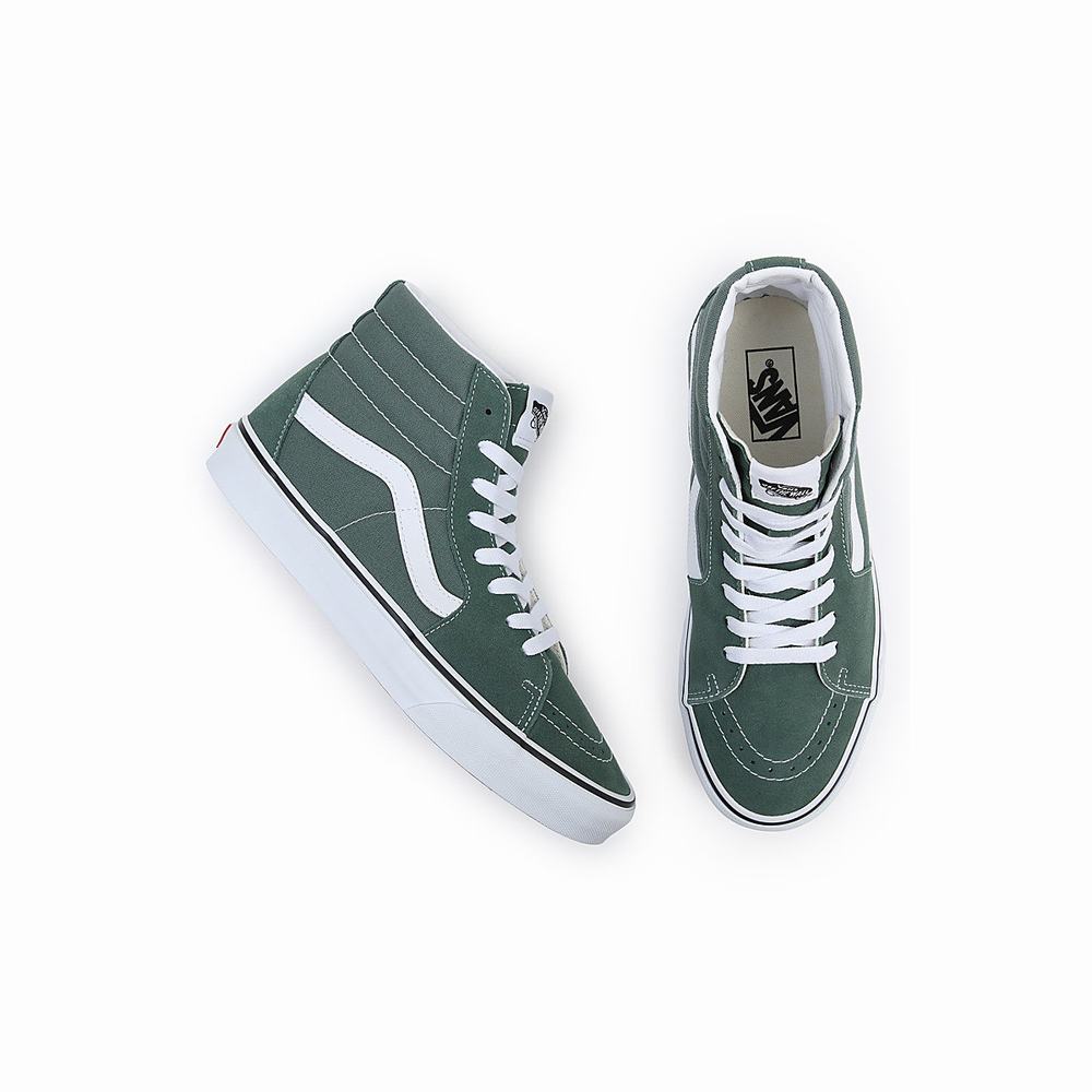 Men's Vans Sk8-Hi Sneakers Green | USA83176