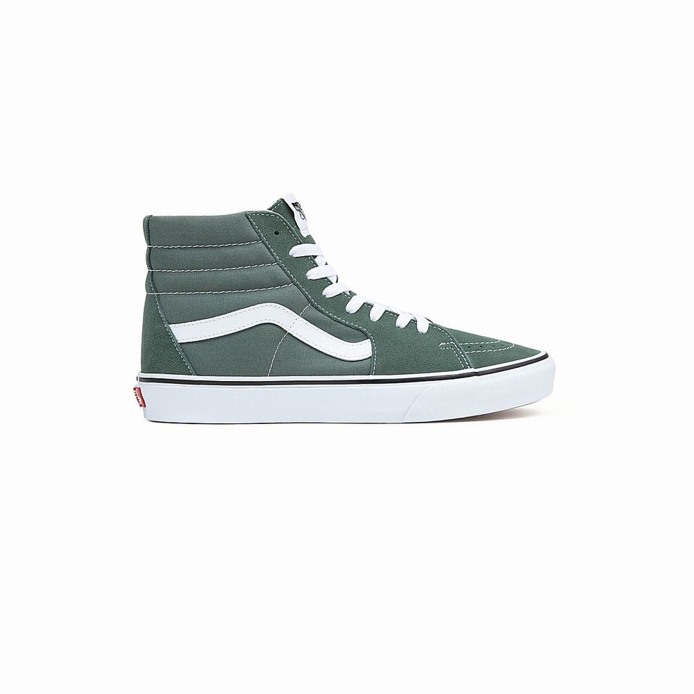 Men's Vans Sk8-Hi Sneakers Green | USA83176