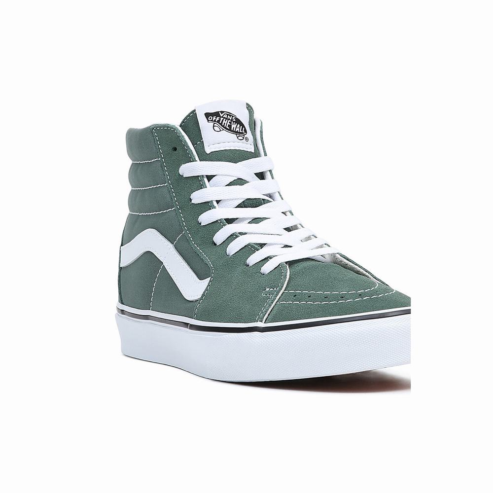 Men's Vans Sk8-Hi Sneakers Green | USA83176