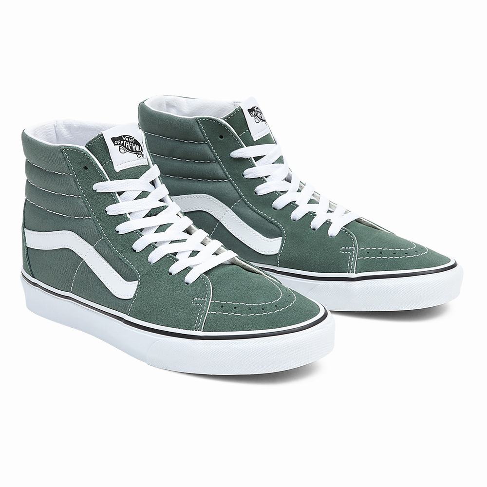 Men\'s Vans Sk8-Hi Sneakers Green | USA83176