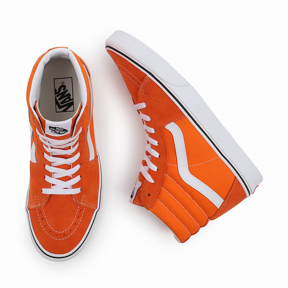 Men's Vans Sk8-Hi Sneakers Orange | USA36541