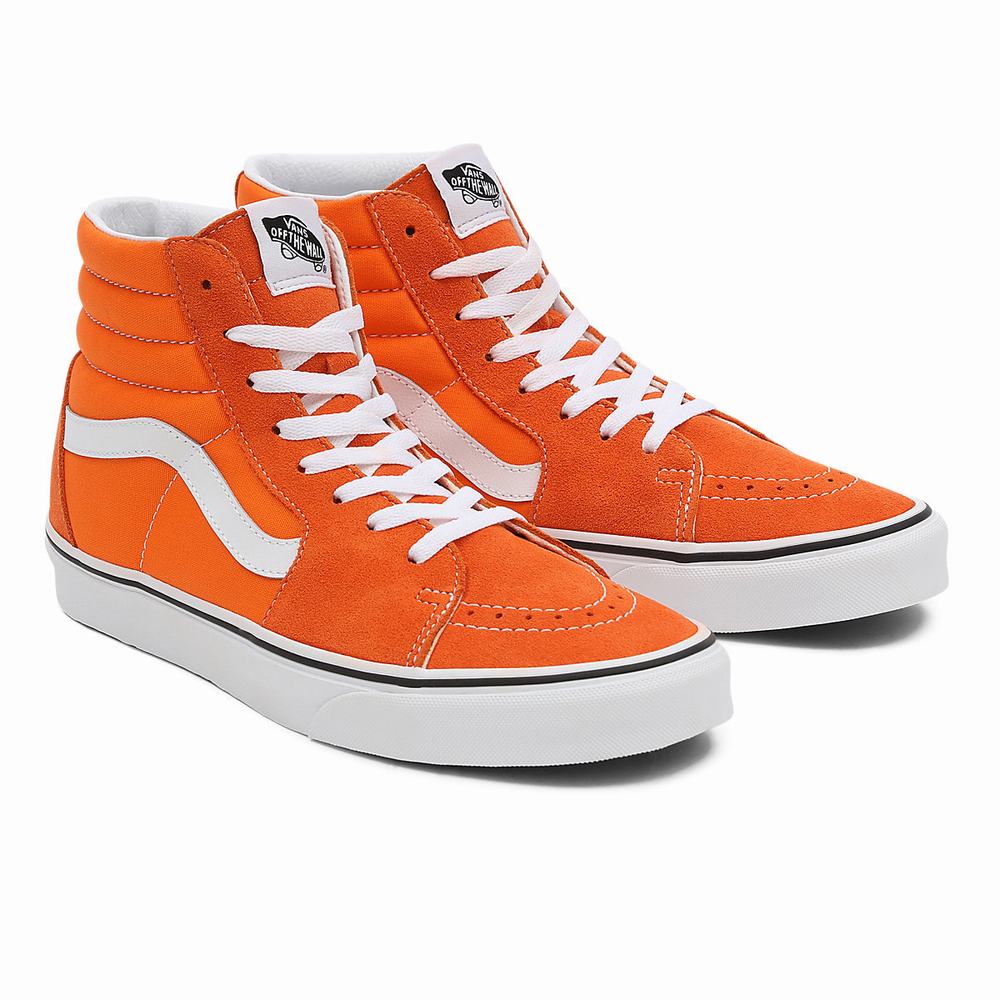 Men\'s Vans Sk8-Hi Sneakers Orange | USA36541