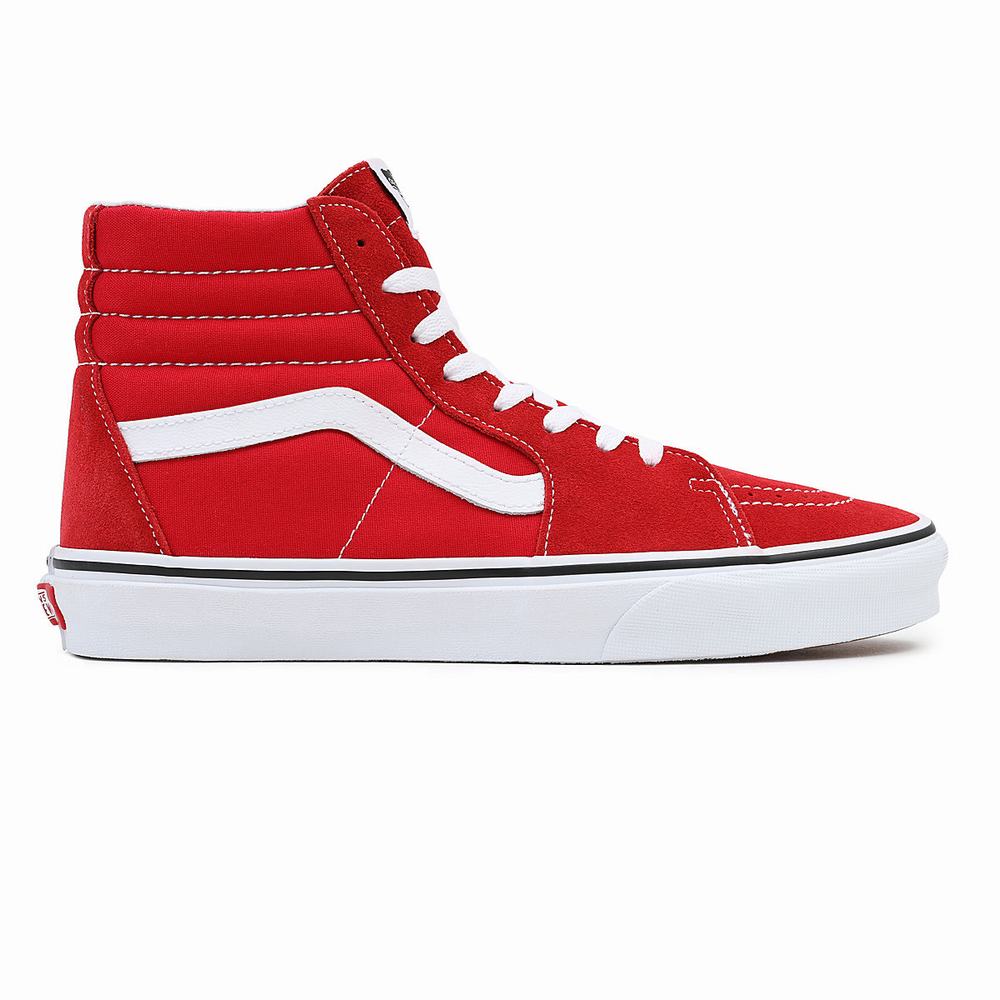 Men's Vans Sk8-Hi Sneakers Red | USA25836