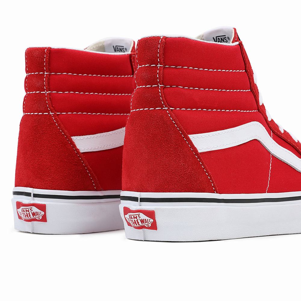 Men's Vans Sk8-Hi Sneakers Red | USA25836