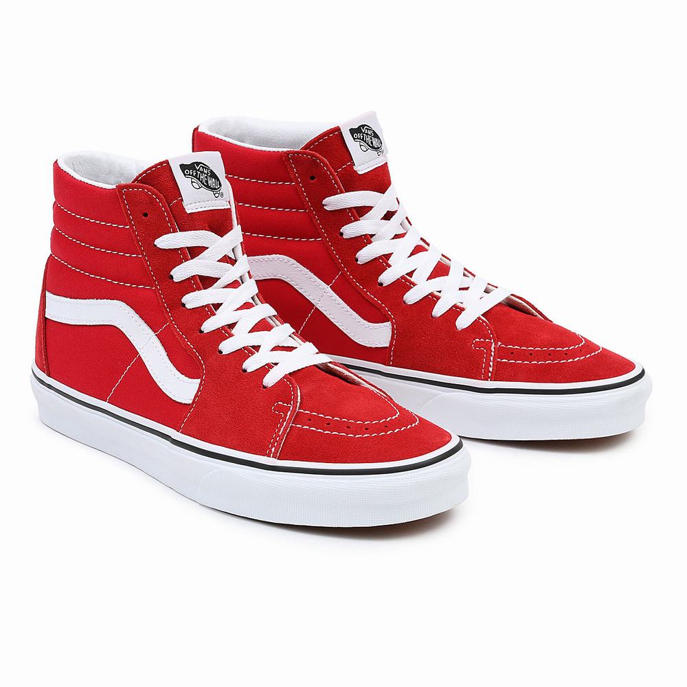 Men\'s Vans Sk8-Hi Sneakers Red | USA25836