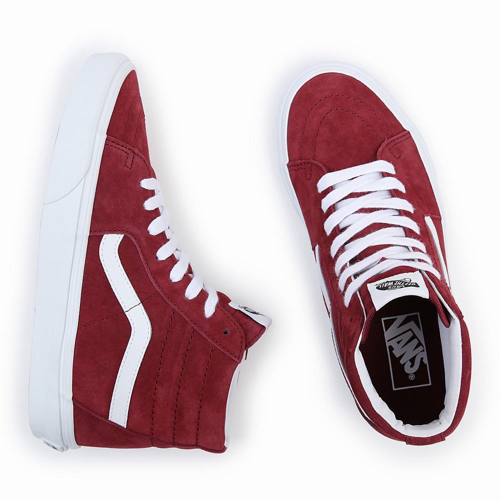 Men's Vans Sk8-Hi Sneakers Red | USA60789