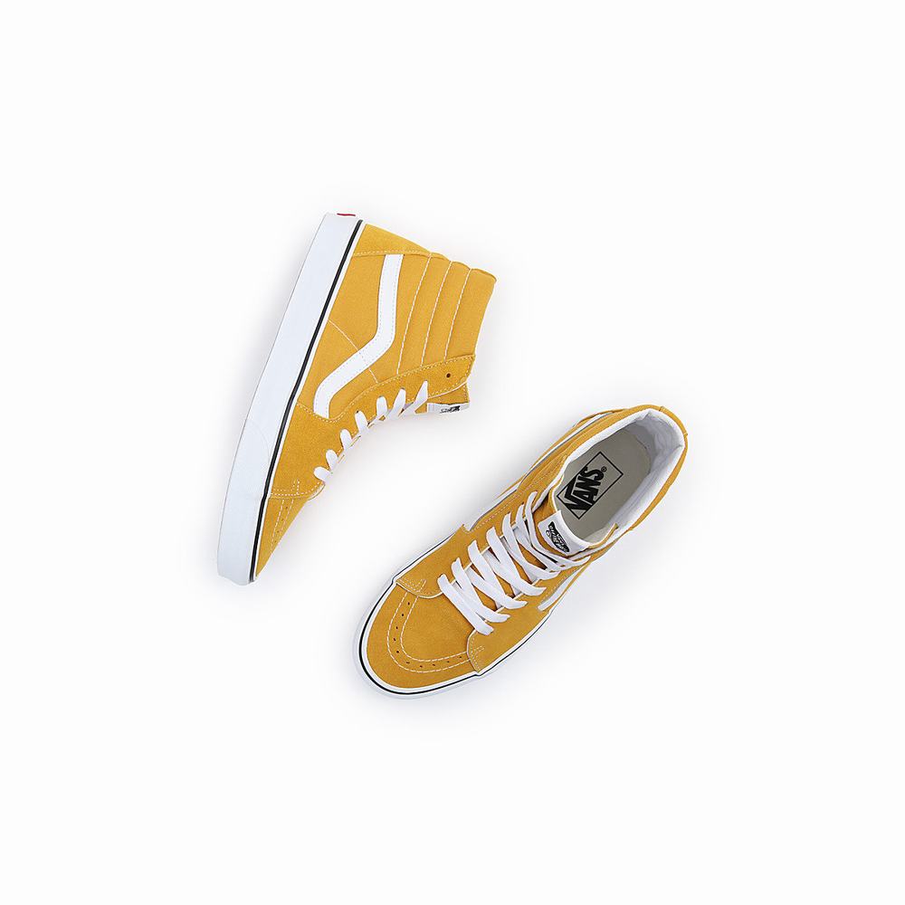 Men's Vans Sk8-Hi Sneakers Yellow | USA96082