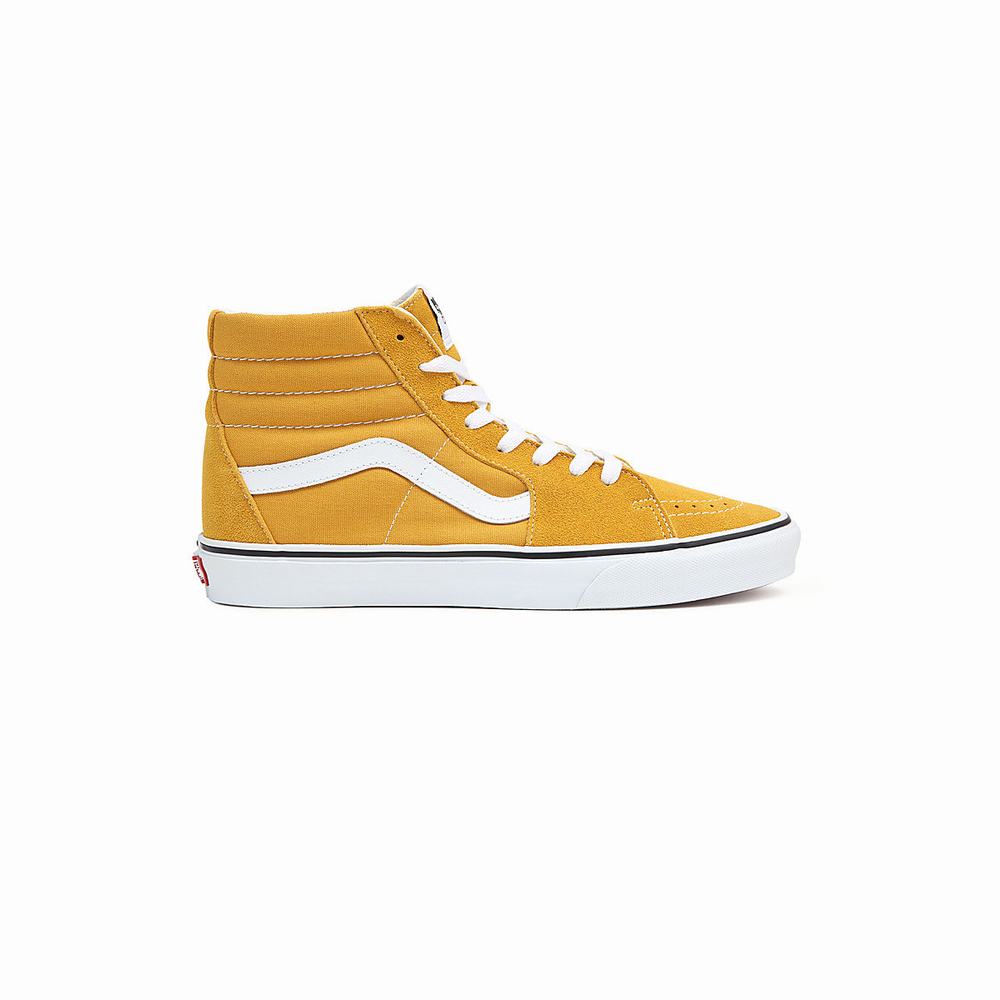 Men's Vans Sk8-Hi Sneakers Yellow | USA96082