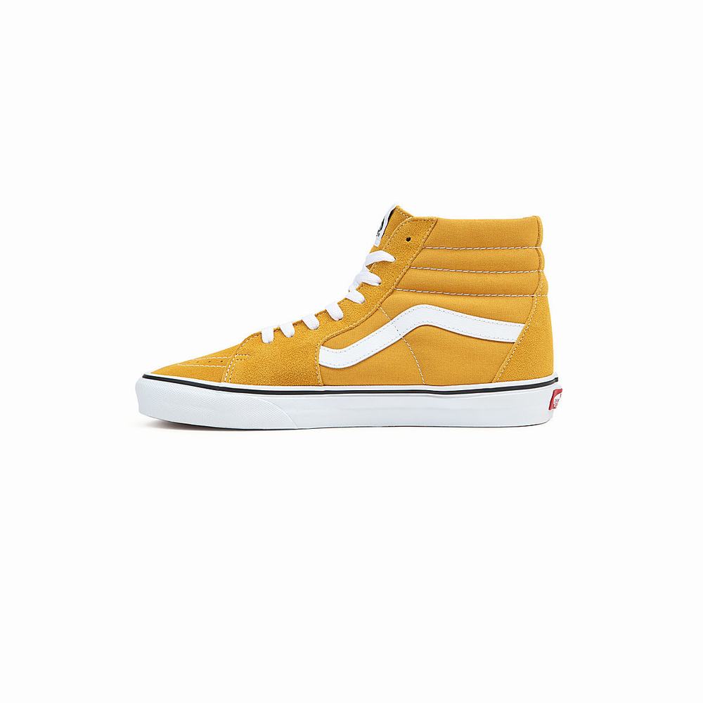 Men's Vans Sk8-Hi Sneakers Yellow | USA96082