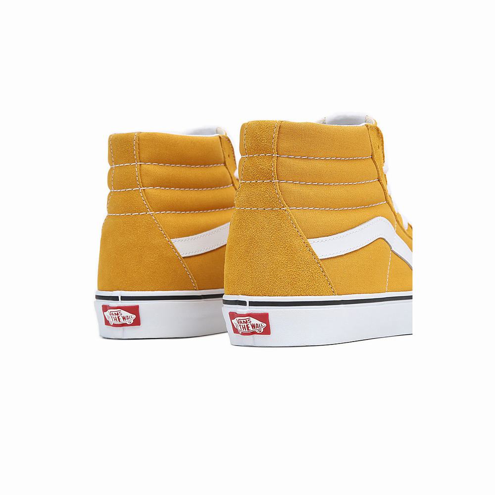 Men's Vans Sk8-Hi Sneakers Yellow | USA96082