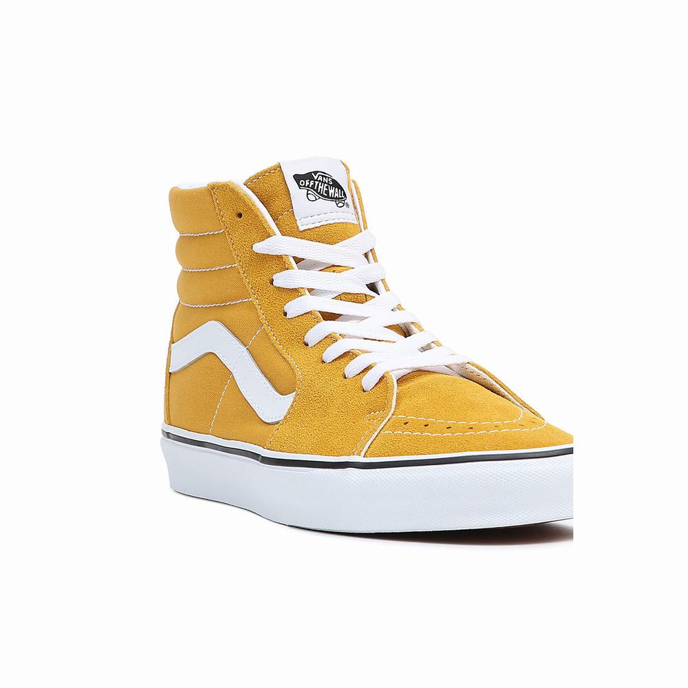 Men's Vans Sk8-Hi Sneakers Yellow | USA96082