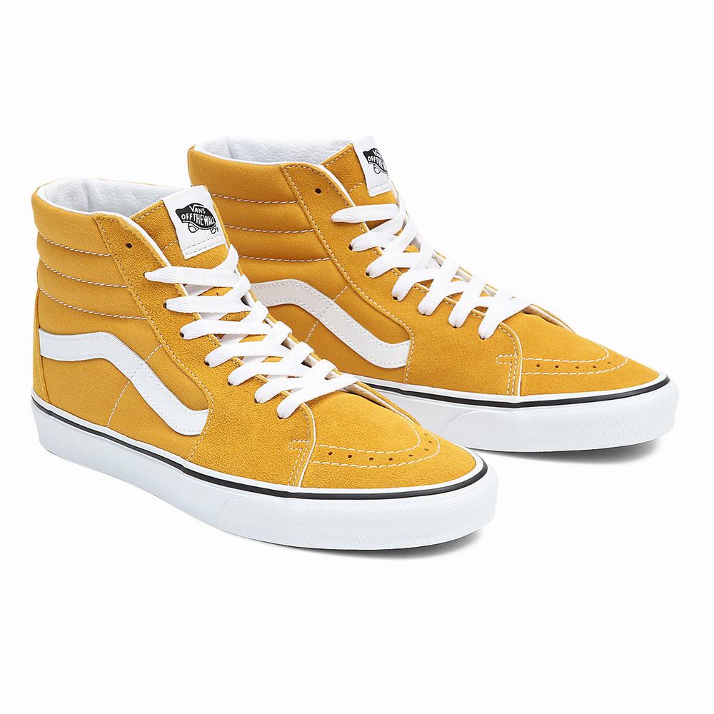 Men\'s Vans Sk8-Hi Sneakers Yellow | USA96082