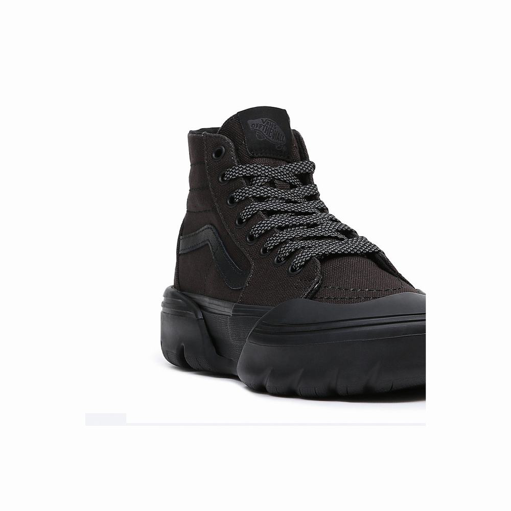 Men's Vans Sk8-Hi Tapered Modular Sneakers Black | USA56172