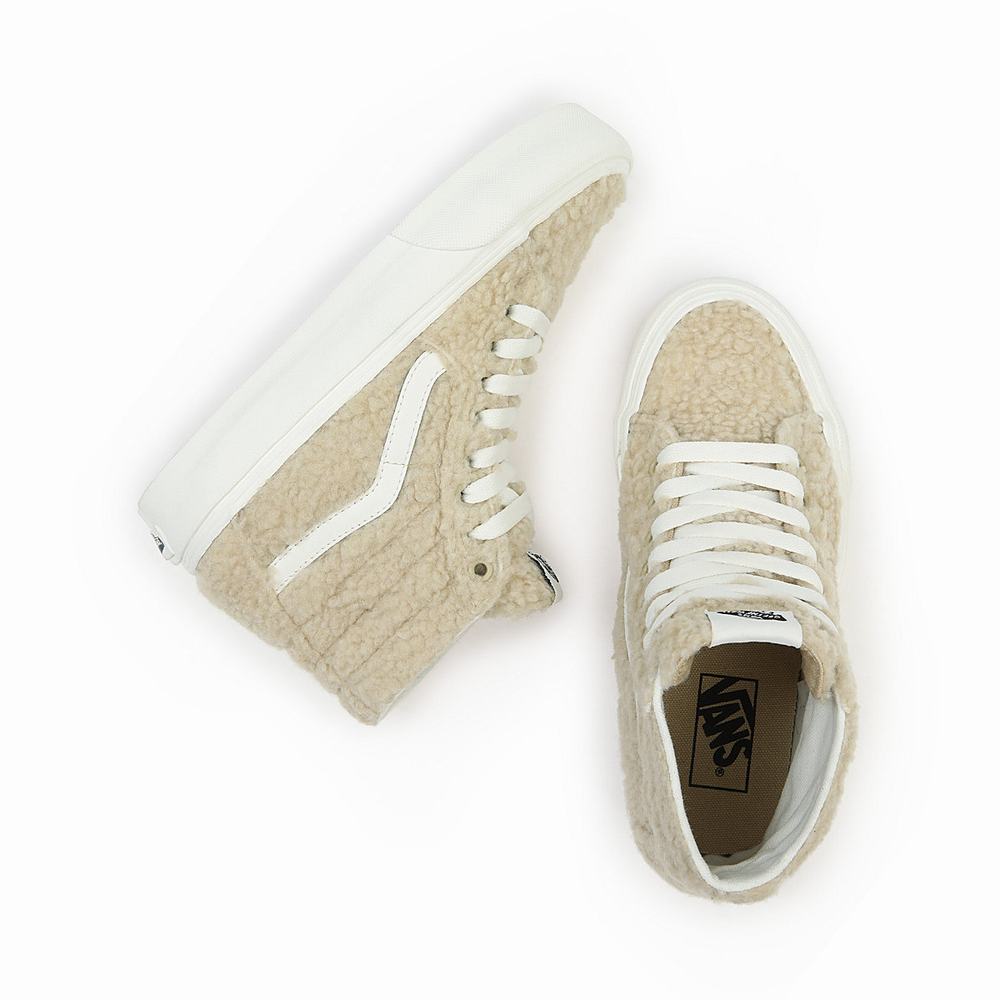 Men's Vans Sk8-Hi Tapered Sneakers Beige | USA37206