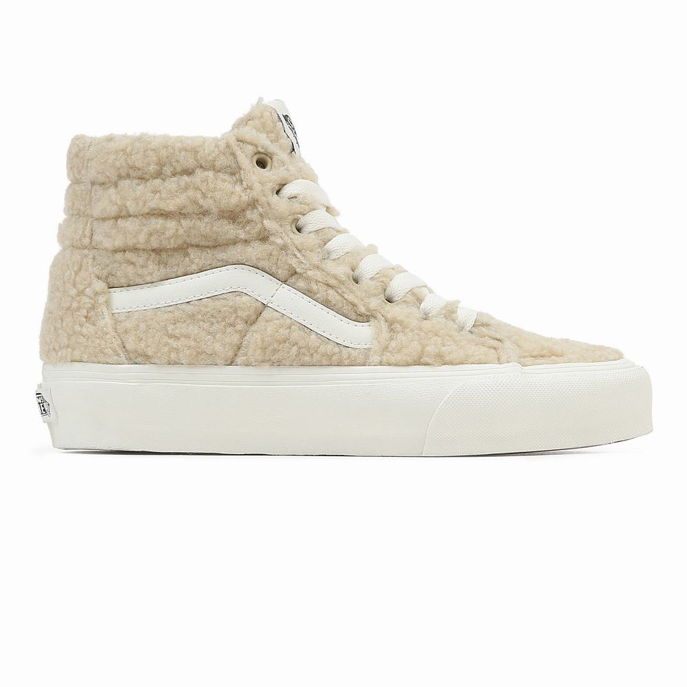 Men's Vans Sk8-Hi Tapered Sneakers Beige | USA37206