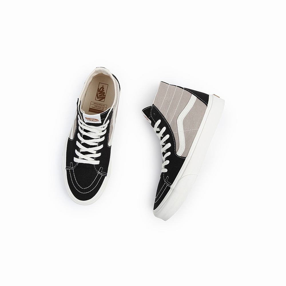 Men's Vans Sk8-Hi Tapered Sneakers Black / Grey | USA57168