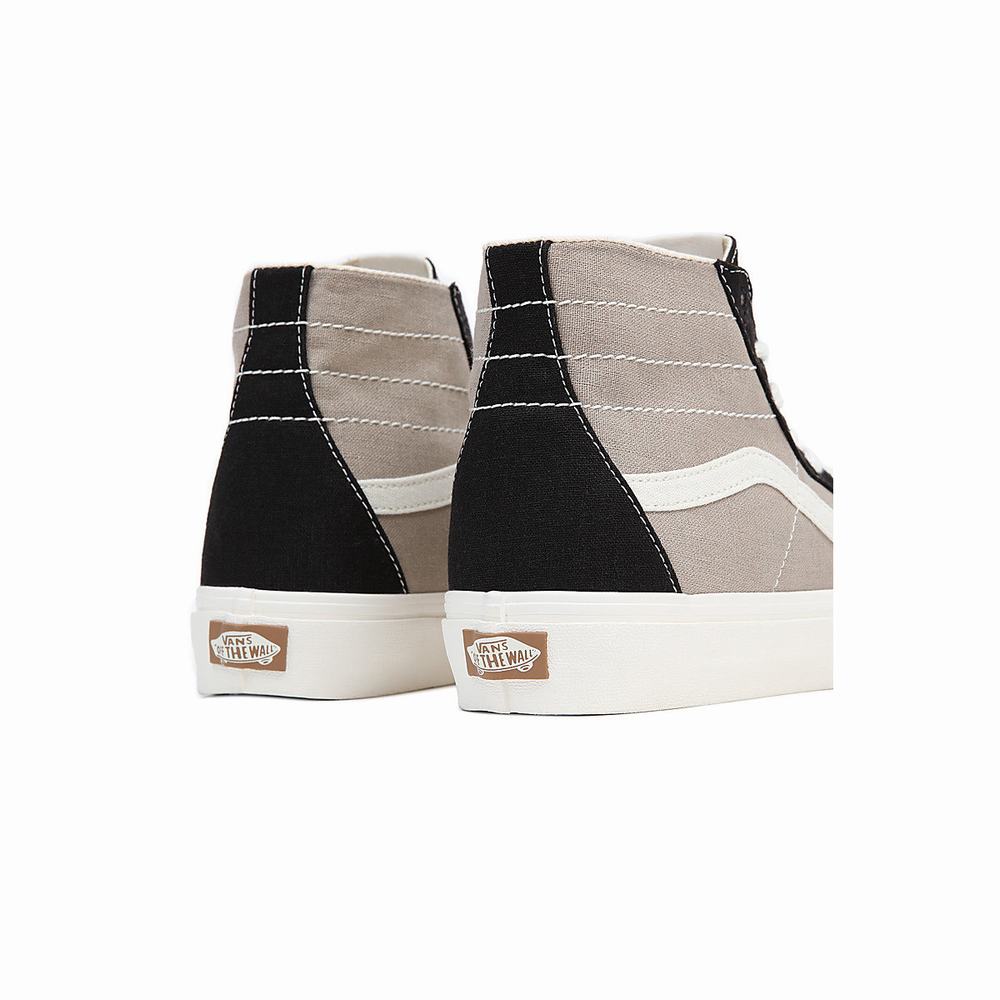 Men's Vans Sk8-Hi Tapered Sneakers Black / Grey | USA57168