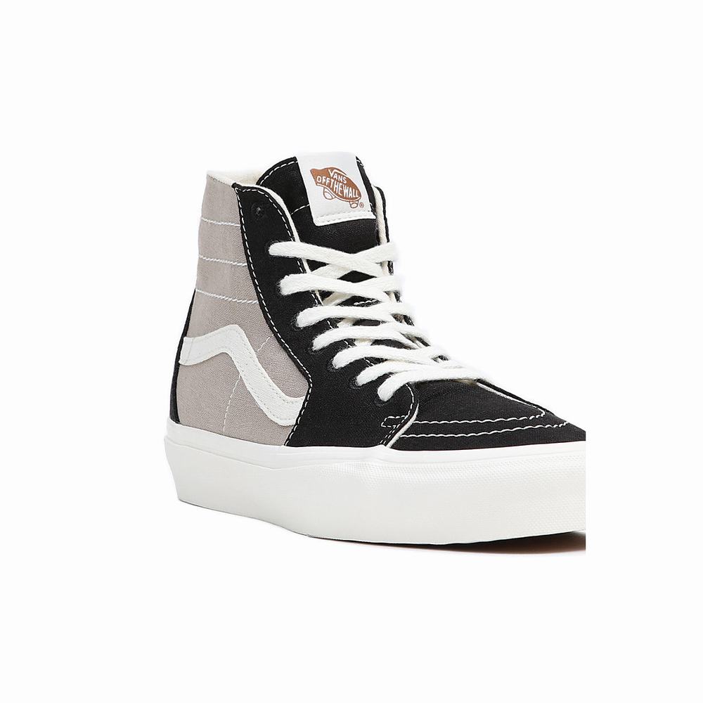 Men's Vans Sk8-Hi Tapered Sneakers Black / Grey | USA57168