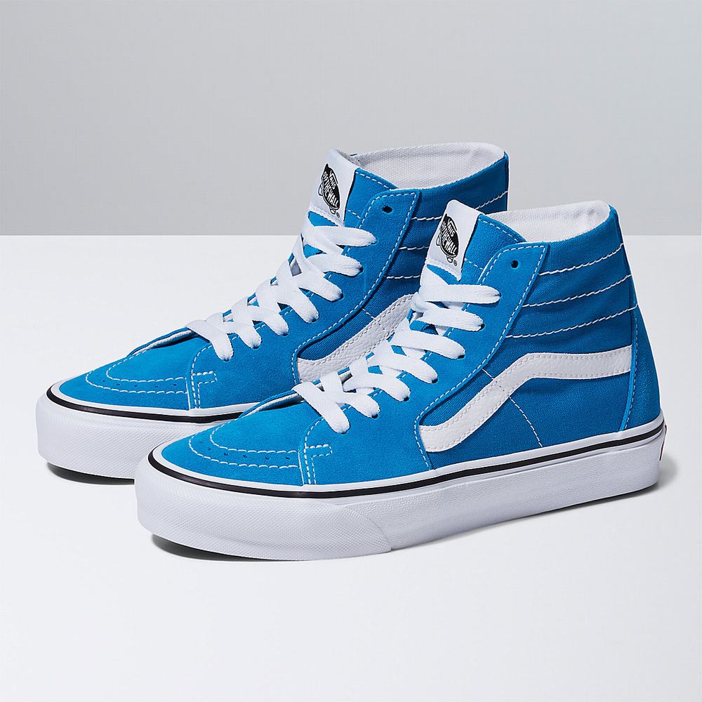 Men's Vans Sk8-Hi Tapered Sneakers Blue | USA21374