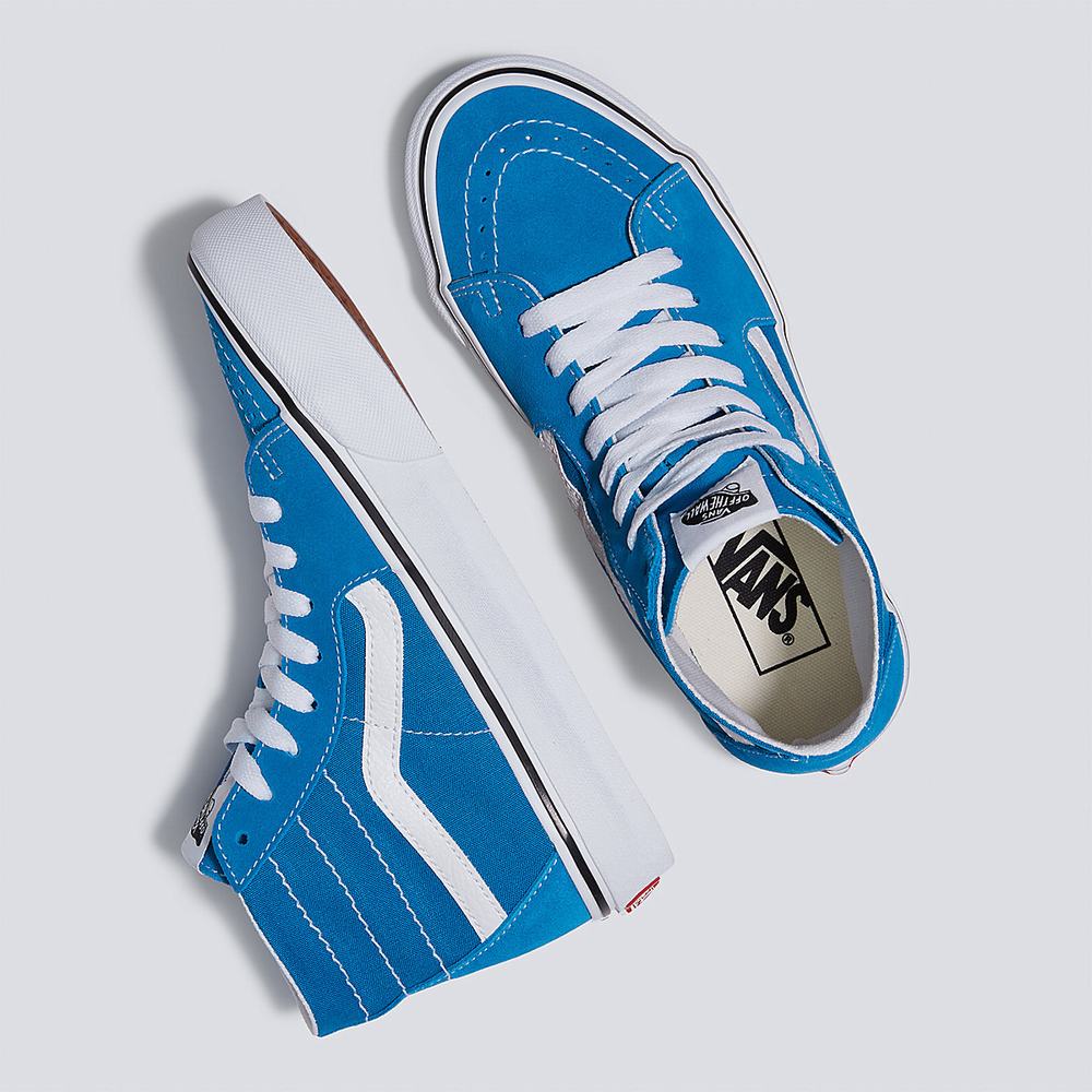 Men's Vans Sk8-Hi Tapered Sneakers Blue | USA21374