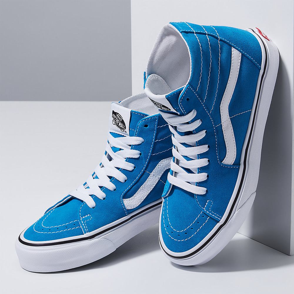 Men's Vans Sk8-Hi Tapered Sneakers Blue | USA21374