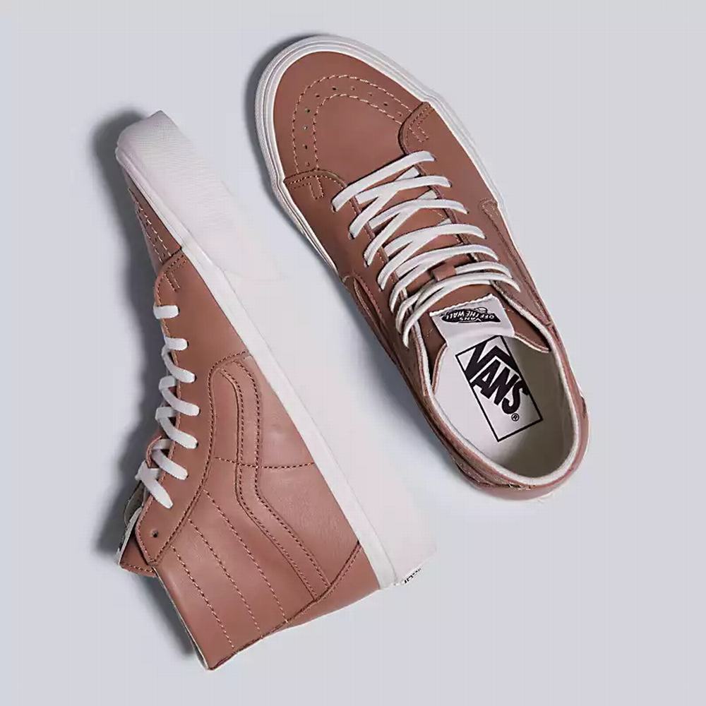 Men's Vans Sk8-Hi Tapered Sneakers Brown | USA68324