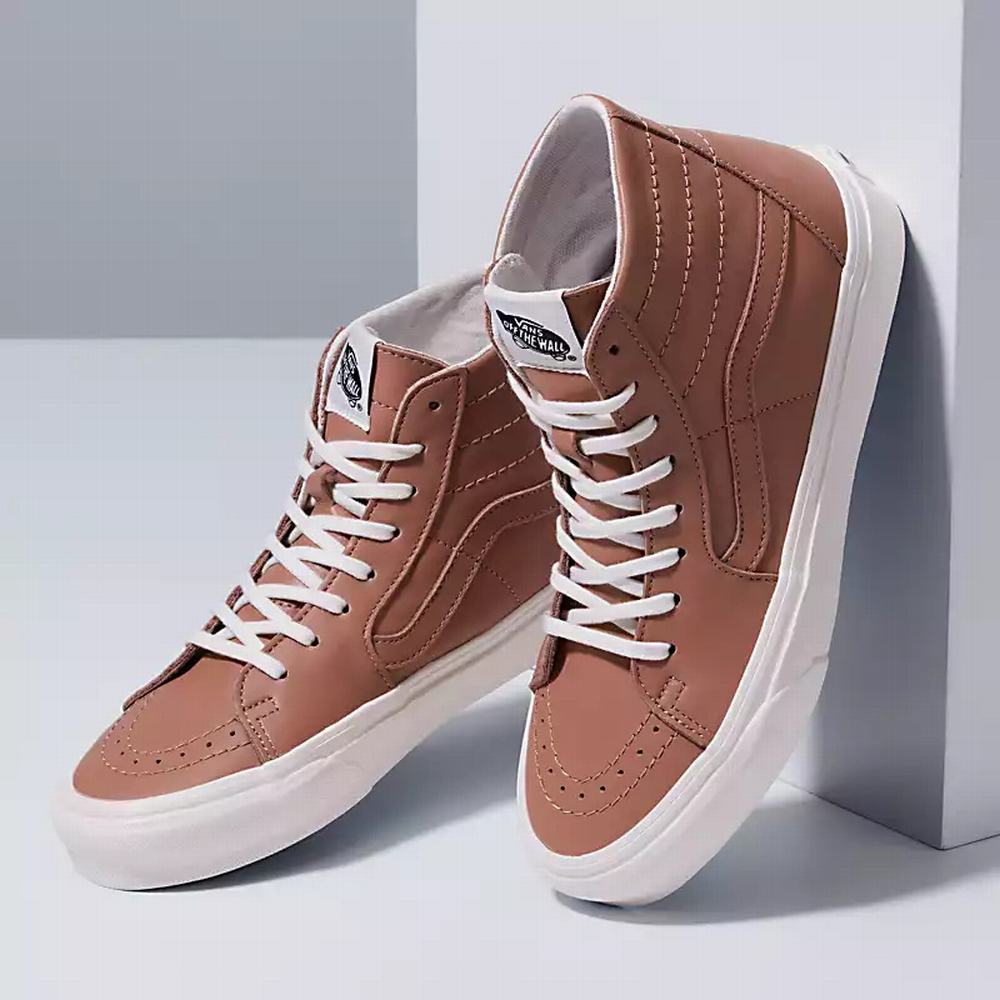 Men's Vans Sk8-Hi Tapered Sneakers Brown | USA68324