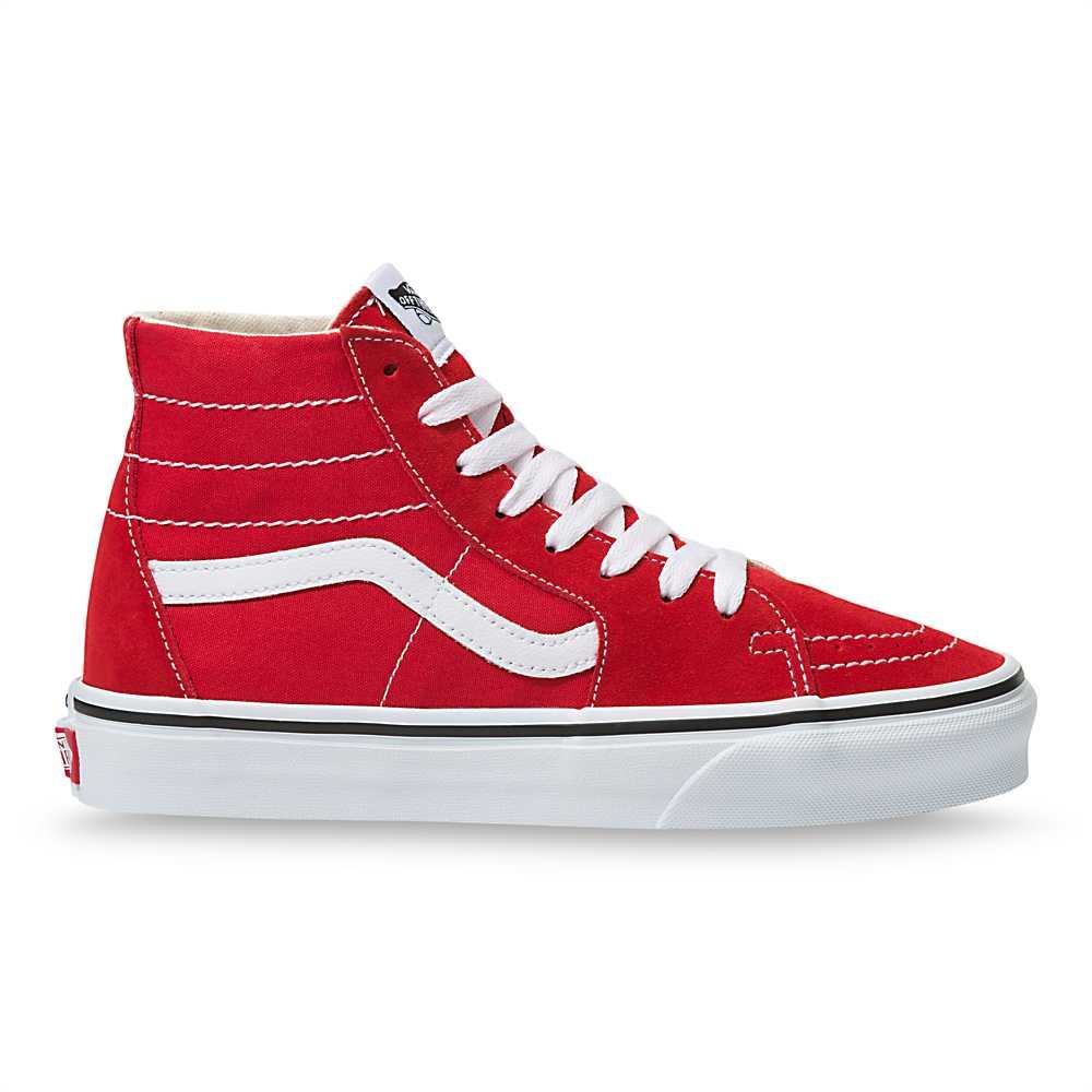 Men's Vans Sk8-Hi Tapered Sneakers Red / White | USA48037