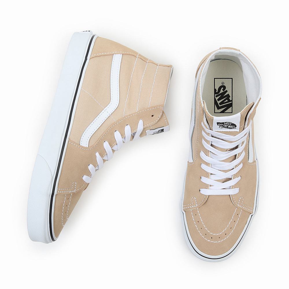 Men's Vans Sk8-Hi Tapered Sneakers White / Beige | USA48673