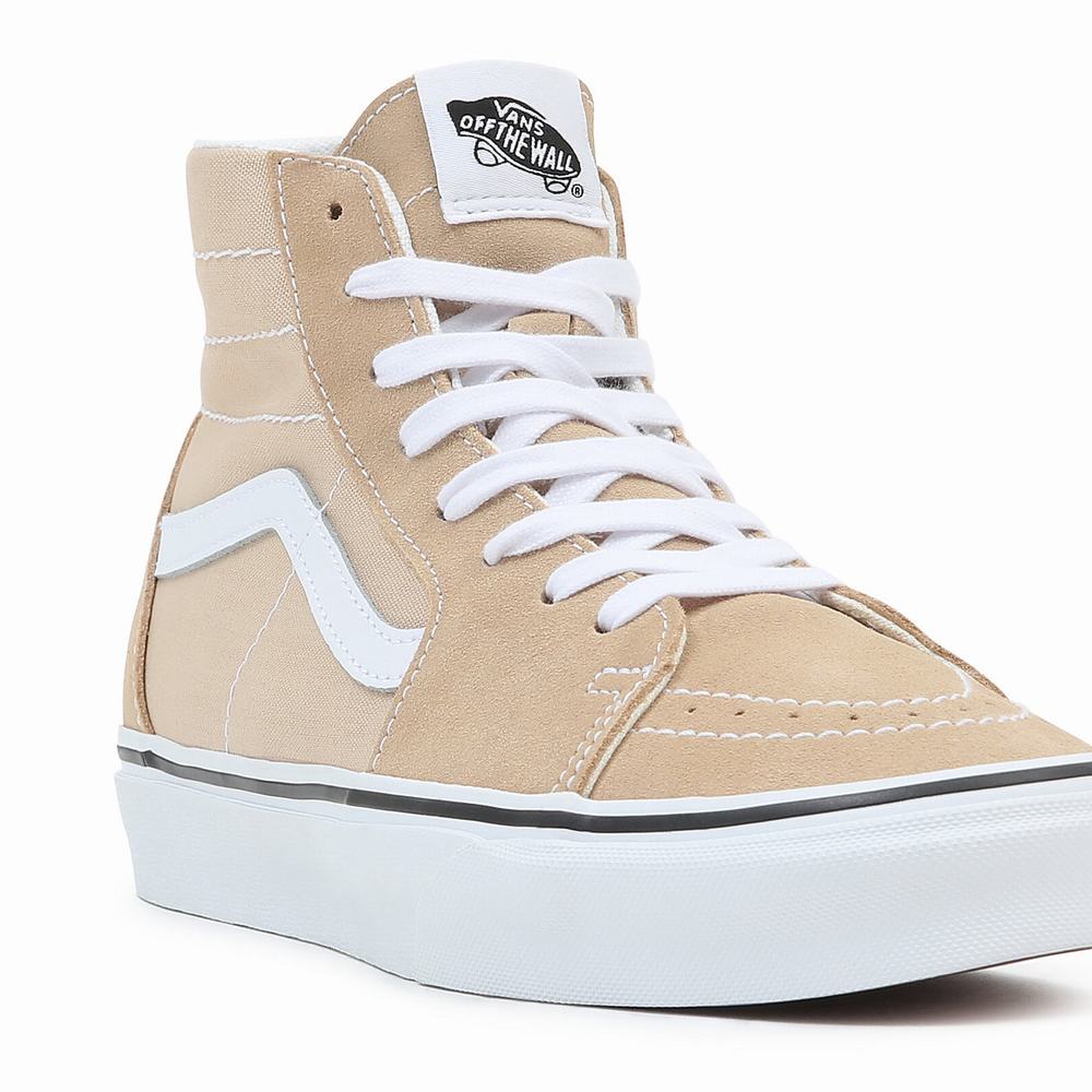 Men's Vans Sk8-Hi Tapered Sneakers White / Beige | USA48673